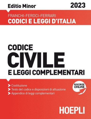 Codice civile e leggi complementari 2023. Ediz. minor