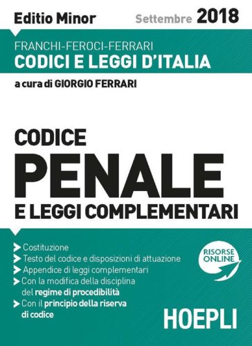 Codice penale e leggi complementari. Ediz. minore