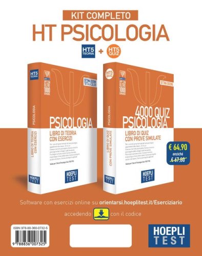 Hoepli test. Psicologia. Kit completo: Libro di teoria con esercizi-4000 quiz con prove simulate