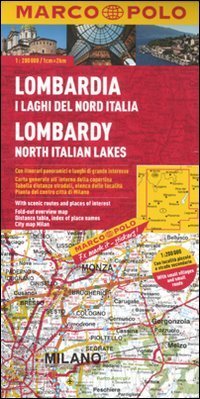 Lombardia, i laghi del Nord Italia 1:200.000