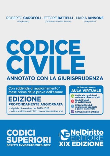 Codice Civile annotato con la giurisprudenza per l'esame di avvocato 2026-2027