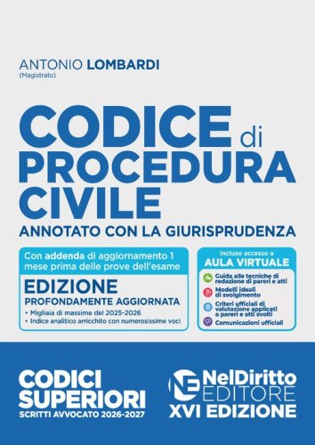 Codice di procedura civile. Annotato con la giurisprudenza per l'Esame di avvocato 2026-2027