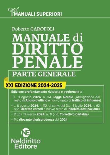 Manuale superiore di diritto penale 2024-2025