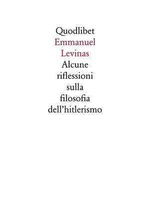 Alcune riflessioni sulla filosofia dell'hitlerismo