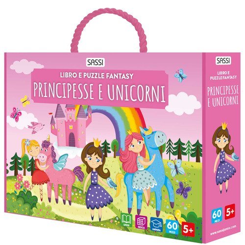Principesse e unicorni. Libro e puzzle fantasy