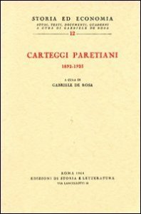 Carteggi paretiani (1892-1923)