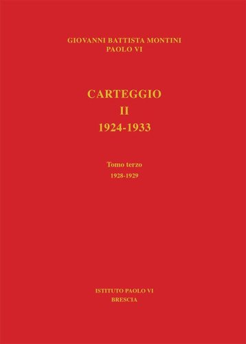Carteggio 1924-1933
