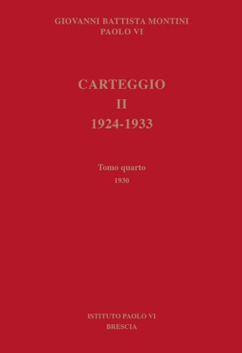 Carteggio. 1924-1933